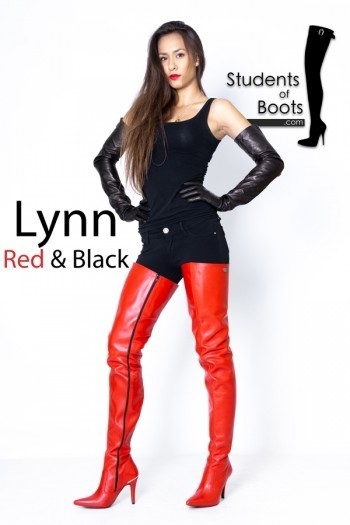 Lynn Red Boots and Gloves
