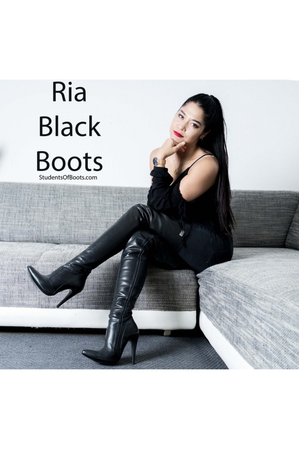 boots, ria, sofa, leather, overknees