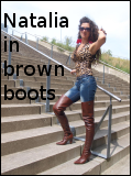 Natalia in brown boots