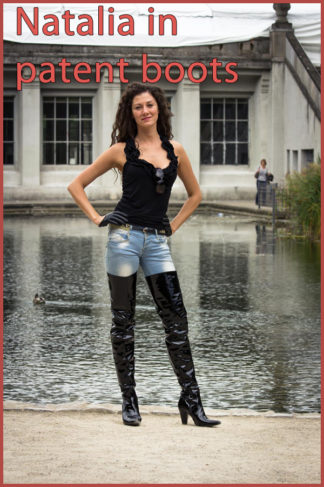 NATALIA IN PATENT BOOTS